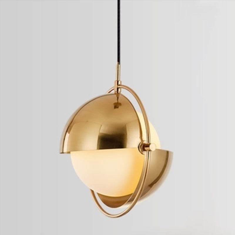 Round Metal Hanging Pendant Light Modern Style Suspension Pendant Light