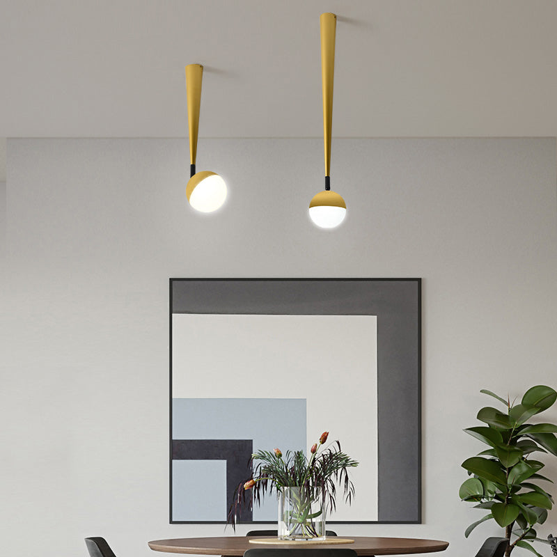 Spherical Dining Room Pendant Spotlight Metal Minimalist LED Suspension Lamp