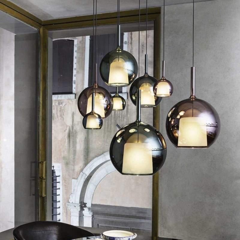 Glass Hanging Pendant Light Modern Style Suspension Pendant Light for Dining Room