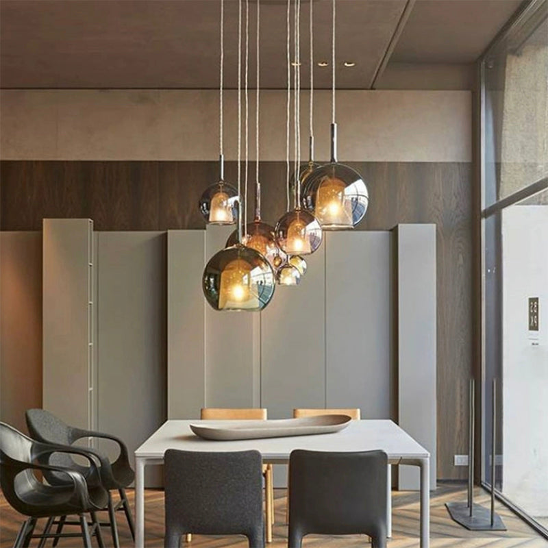 Glass Hanging Pendant Light Modern Style Suspension Pendant Light for Dining Room