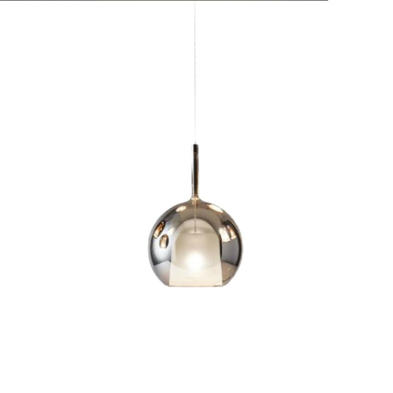 Dual Glass Globe Pendant Lamp Modern Style 1-Light Small Hanging Lamp