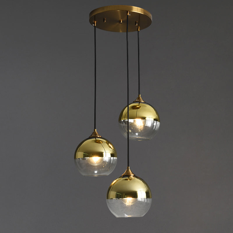 Modern Style Spherical Shape Pendant Lighting Glass Pendant Light for Living Room