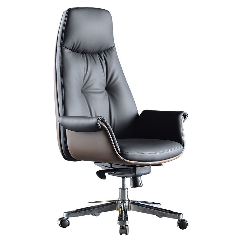 Modern Leather Executive Chair Tilt Mechanism Swivel Office Chair