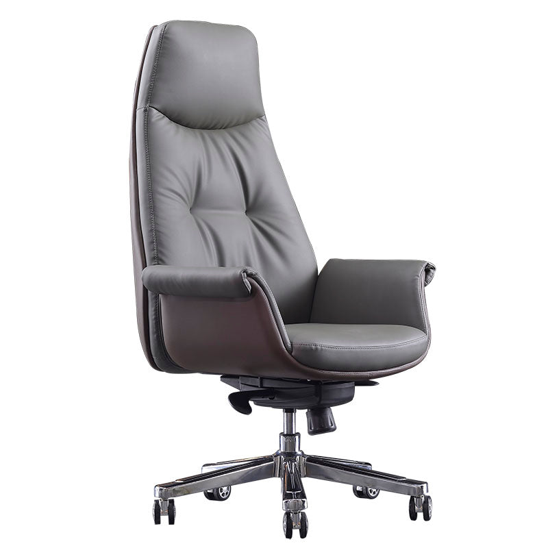 Modern Leather Executive Chair Tilt Mechanism Swivel Office Chair