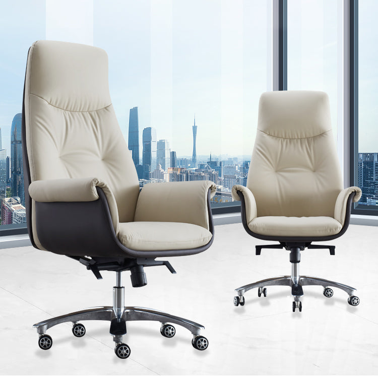 Modern Leather Executive Chair Tilt Mechanism Swivel Office Chair