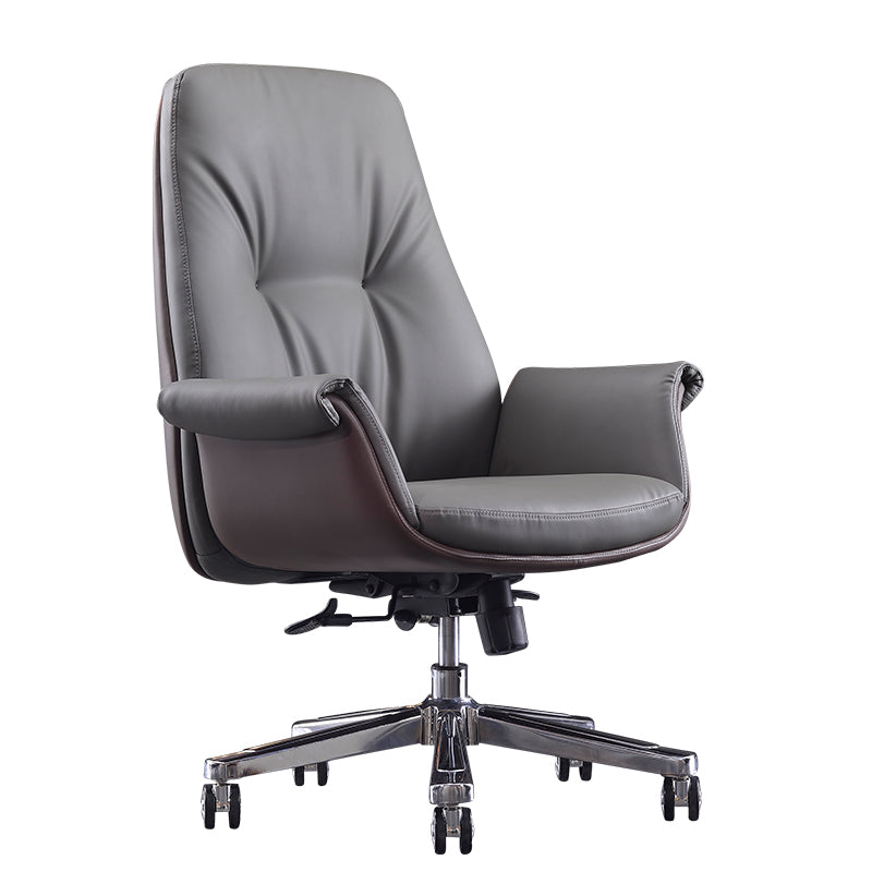 Modern Leather Executive Chair Tilt Mechanism Swivel Office Chair