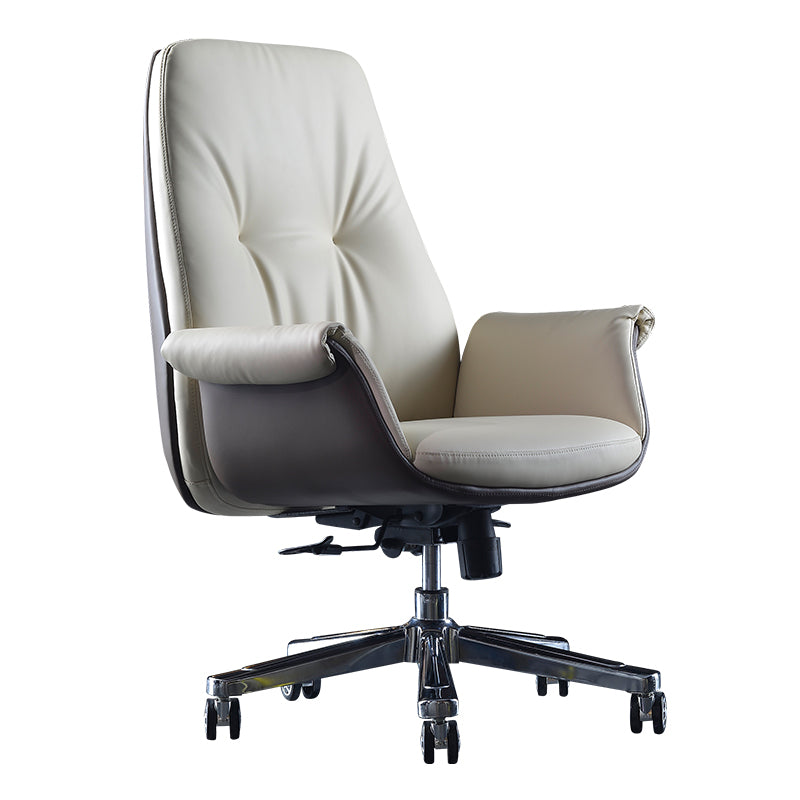 Modern Leather Executive Chair Tilt Mechanism Swivel Office Chair