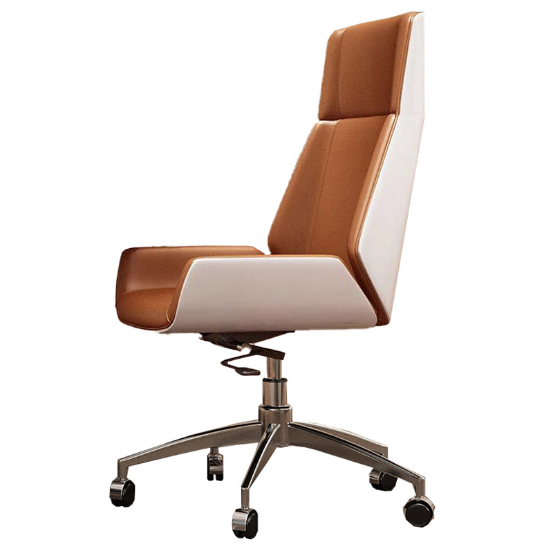 Executive Ergonomic Computer Chair Silver Metal Base Contemporary Office Chair