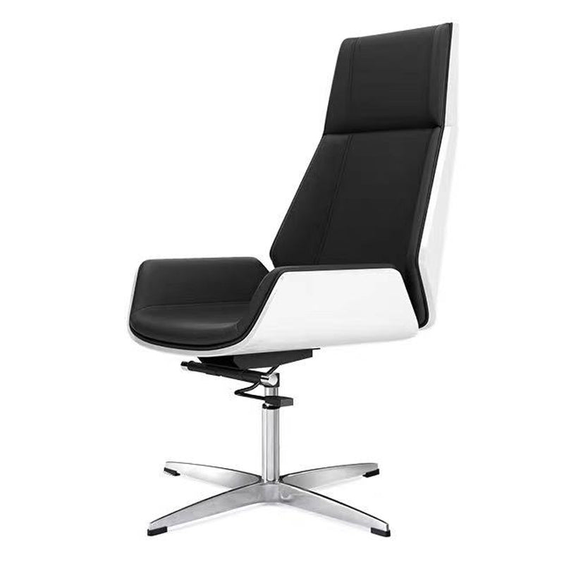 Executive Ergonomic Computer Chair Silver Metal Base Contemporary Office Chair