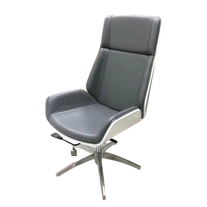 Executive Ergonomic Computer Chair Silver Metal Base Contemporary Office Chair