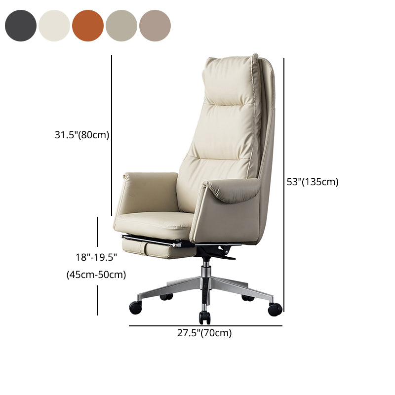 Modern High Back Management Chair Ergonomic Adjustable Executive Leather Chair