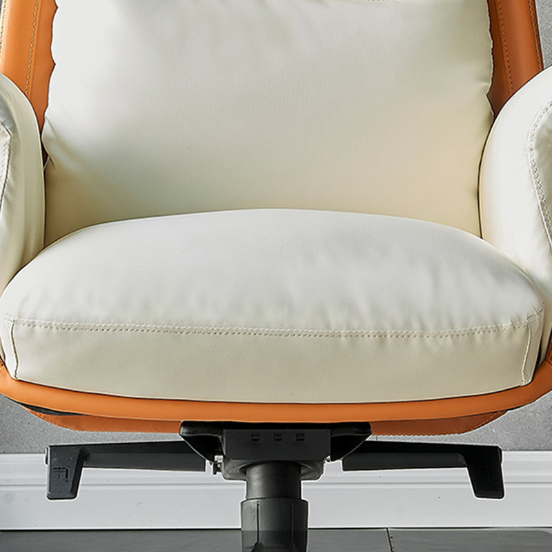 Contemporary Ergonomic Executive Leather Chair Tilt Mechanism High Back Chair