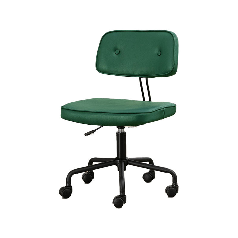 Black Frame Modern Desk Chair with Mid Back Swivel Office Chair with Wheels