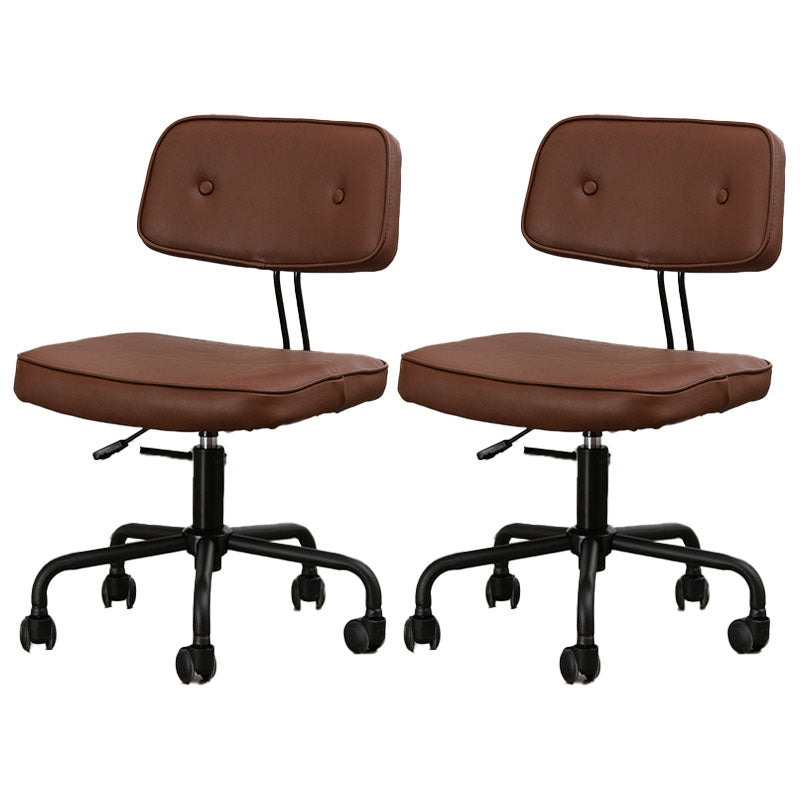 Black Frame Modern Desk Chair with Mid Back Swivel Office Chair with Wheels