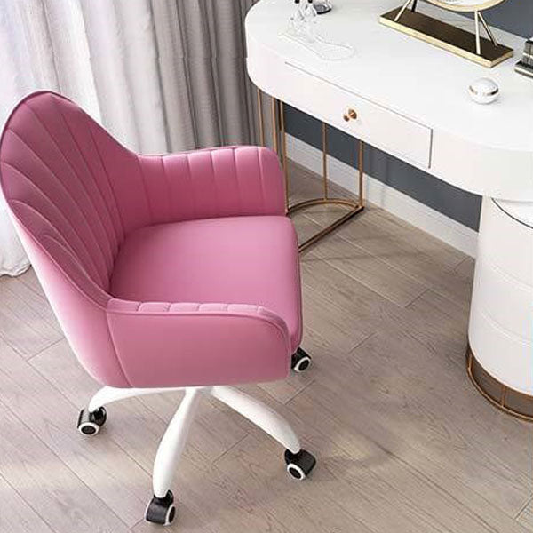 Contemporary Slide Mid Back Desk Chair Ergonomic Fixed Arms Office Chair