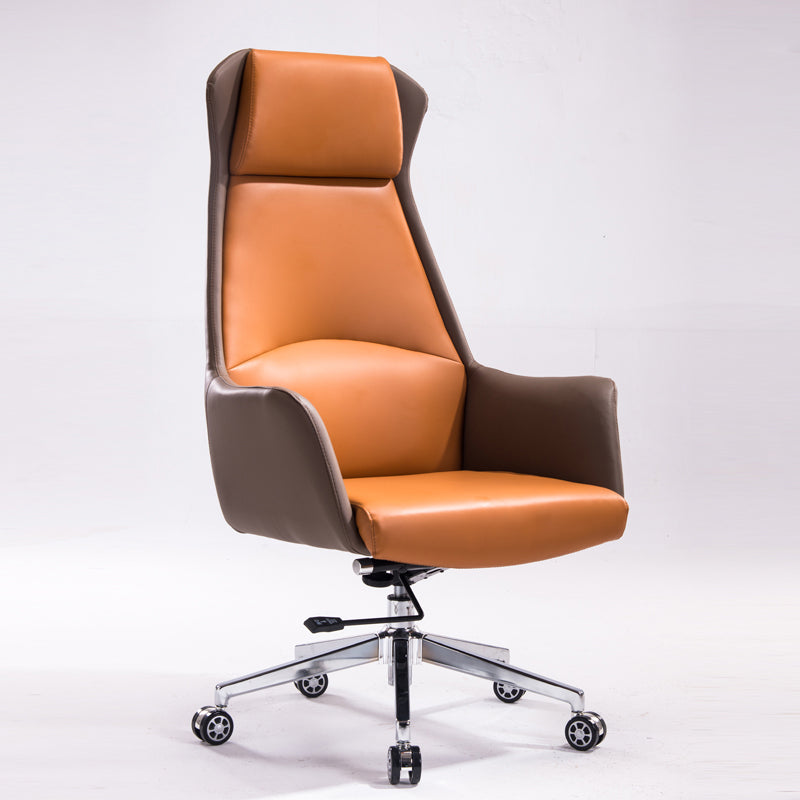 Faux Leather Executive Chair Modern Tilt Mechanism Office Chair