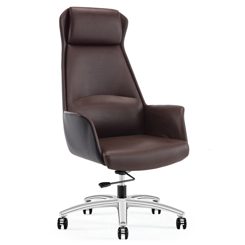 Faux Leather Executive Chair Modern Tilt Mechanism Office Chair