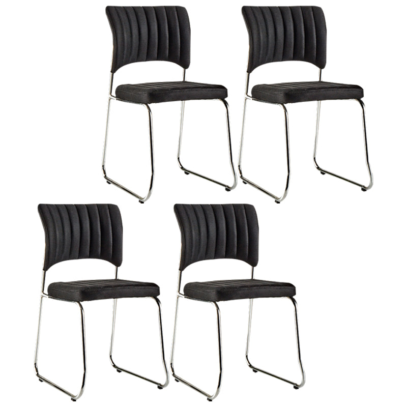 Modern Style Task Chair Mid-Back Ergonomic Armless Office Chair