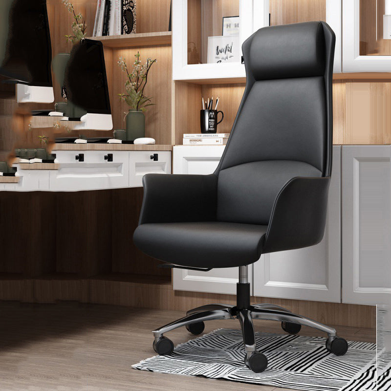 Modern Leather Executive Chair Ergonomic Adjustable Swivel Office Chair