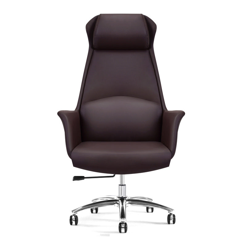 Modern Leather Executive Chair Ergonomic Adjustable Swivel Office Chair