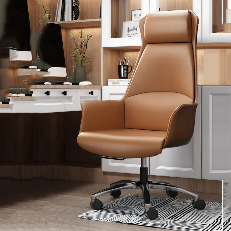 Modern Leather Executive Chair Ergonomic Adjustable Swivel Office Chair