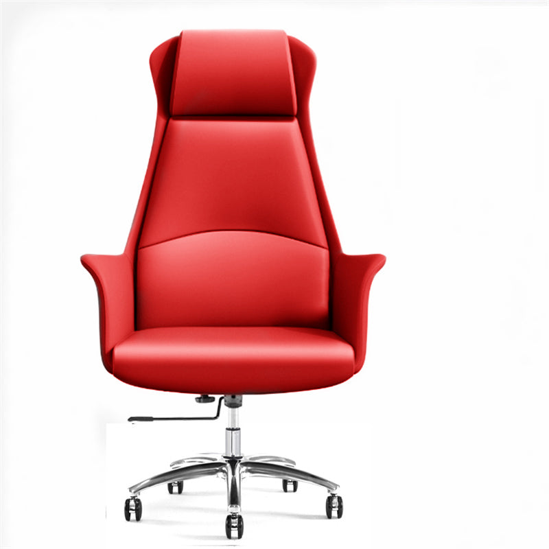 Modern Leather Executive Chair Ergonomic Adjustable Swivel Office Chair