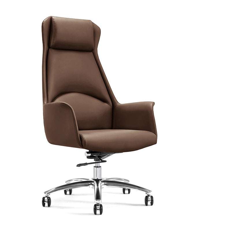 Modern Leather Executive Chair Ergonomic Adjustable Swivel Office Chair