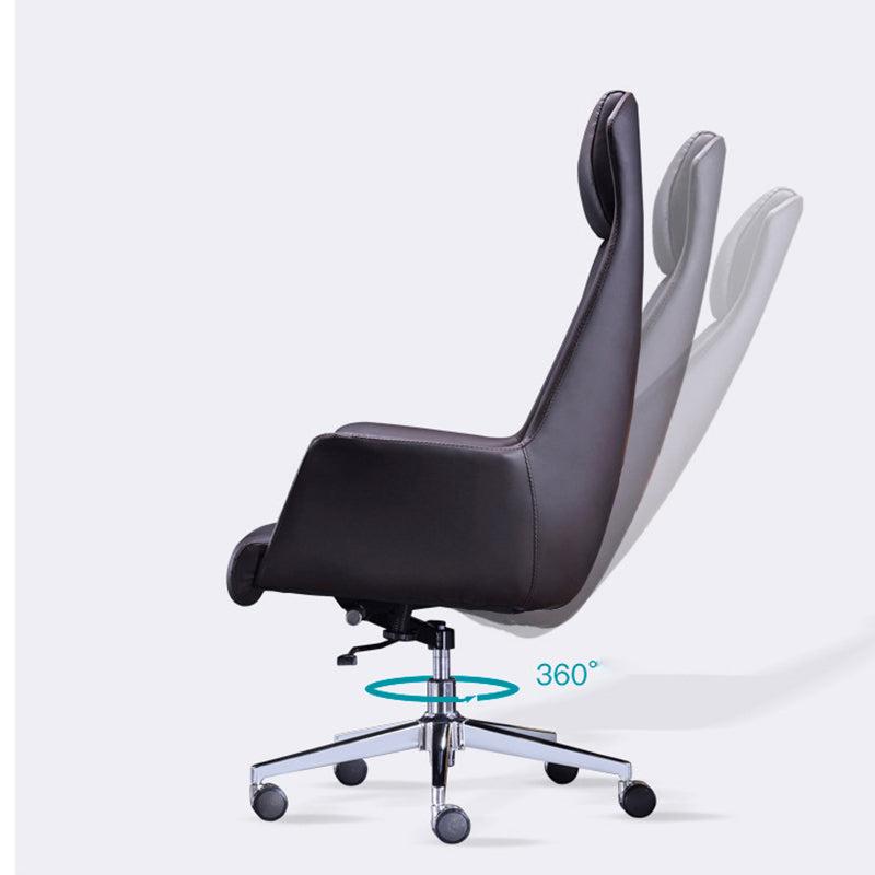 Modern Leather Executive Chair Ergonomic Adjustable Swivel Office Chair