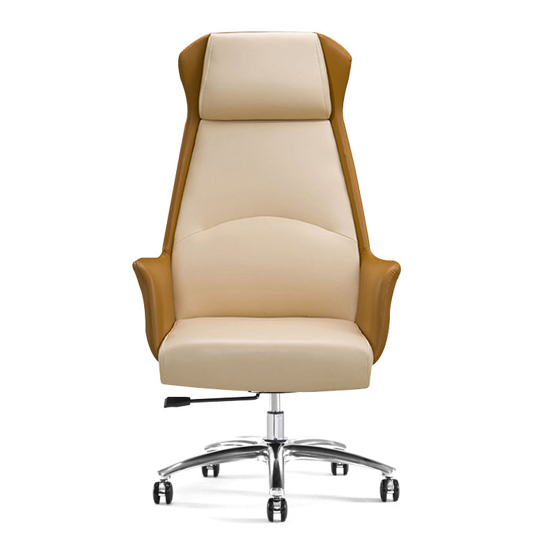 Modern Leather Executive Chair Ergonomic Adjustable Swivel Office Chair