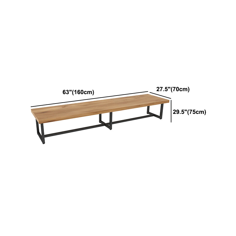 Solid Wood Home Meeting Desk Industrial Rectangle Office Fixed Table