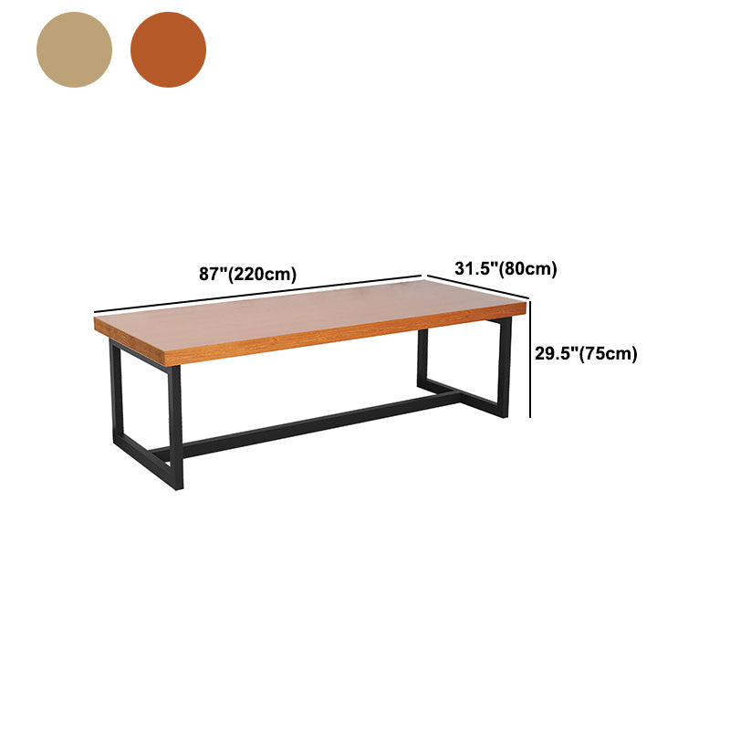 Rectangle Meeting Table Industrial Office Desk with Trestle Base