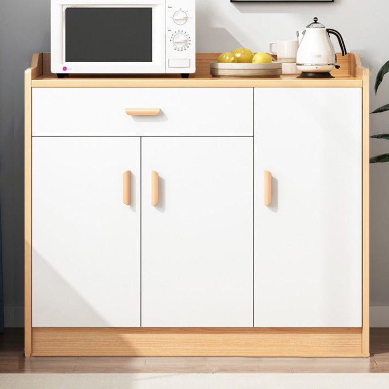 Artificial Wood Kitchen Sideboard Cabinet Modern Credenza with Drawers and Storage