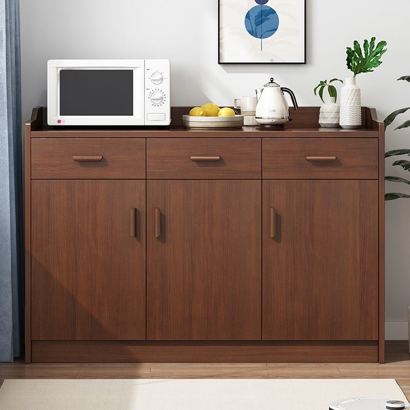 Artificial Wood Kitchen Sideboard Cabinet Modern Credenza with Drawers and Storage