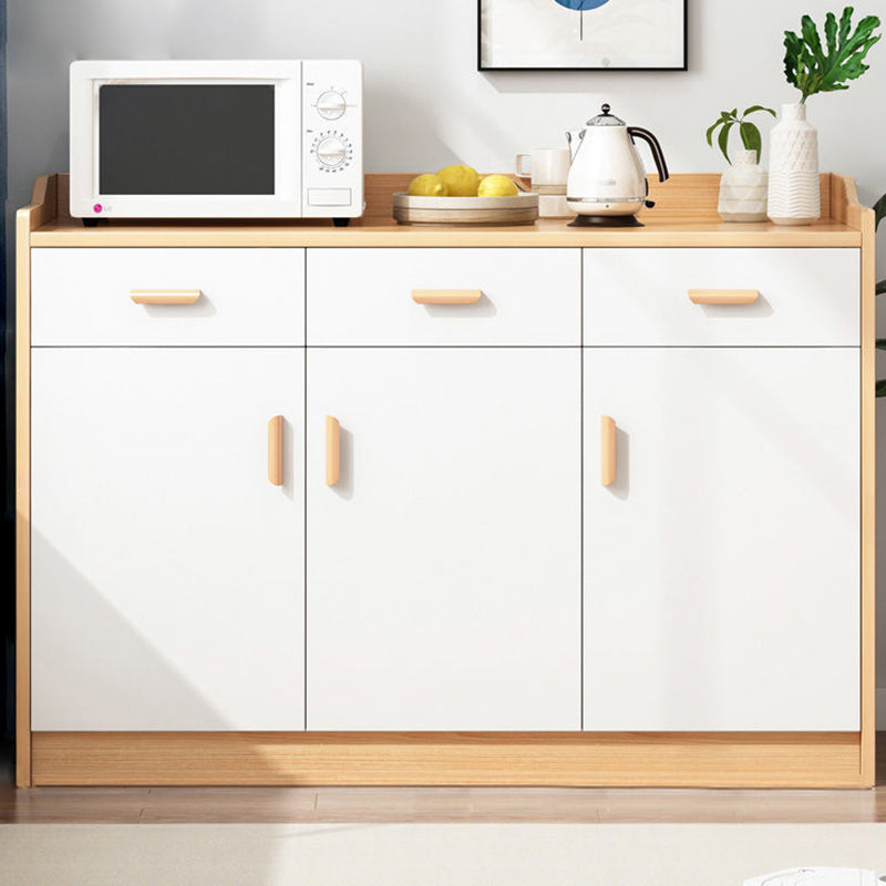 Artificial Wood Kitchen Sideboard Cabinet Modern Credenza with Drawers and Storage