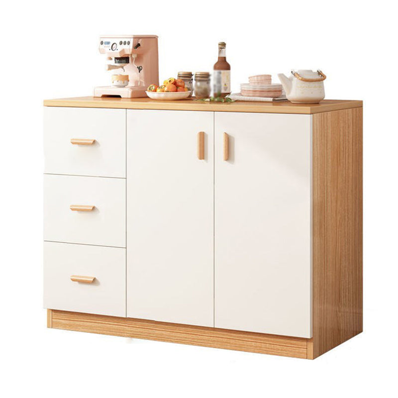 Artificial Wood Kitchen Sideboard Cabinet Modern Credenza with Drawers and Storage