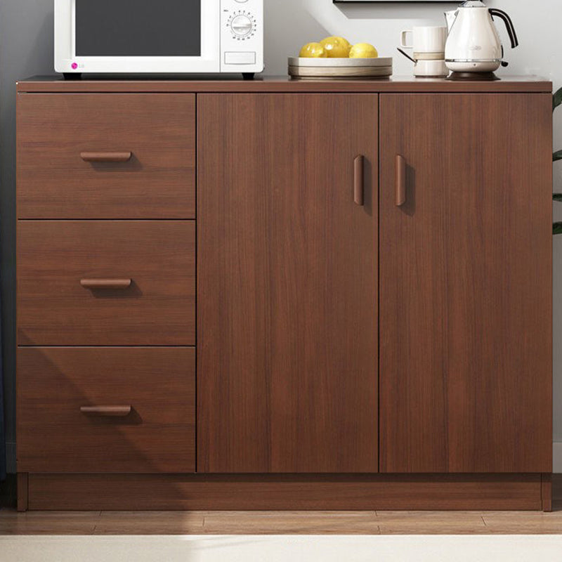 Artificial Wood Kitchen Sideboard Cabinet Modern Credenza with Drawers and Storage