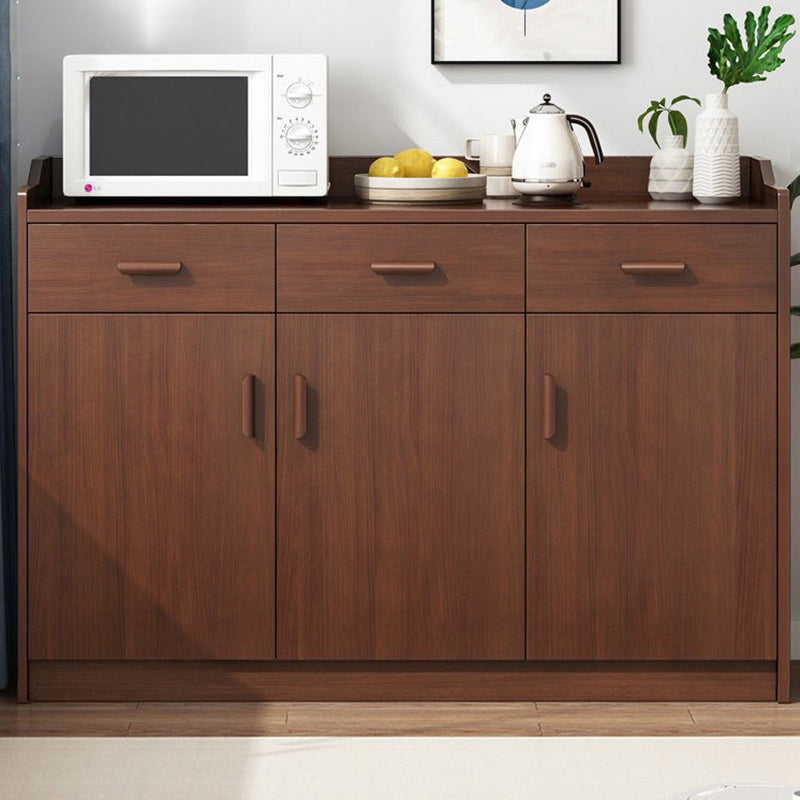 Artificial Wood Kitchen Sideboard Cabinet Modern Credenza with Drawers and Storage