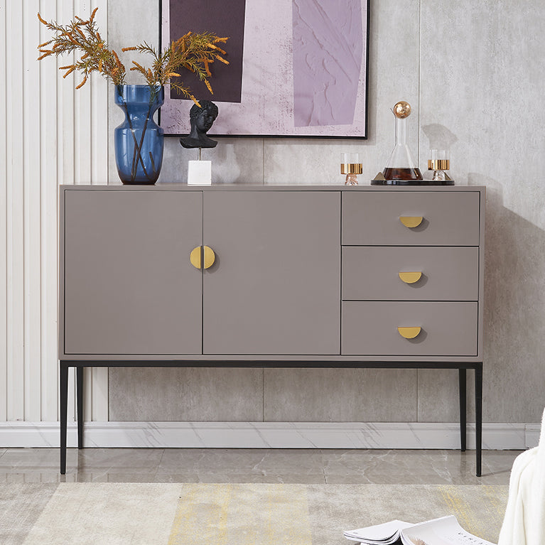 3-Drawer Engineered Wood Sideboard Glam Cabinets Credenza for Living Room