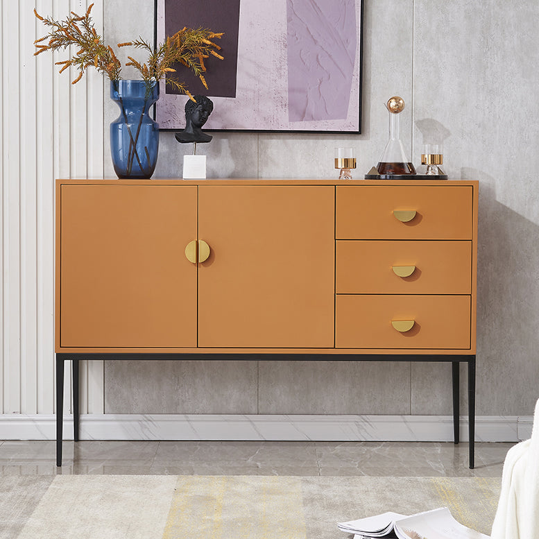 3-Drawer Engineered Wood Sideboard Glam Cabinets Credenza for Living Room