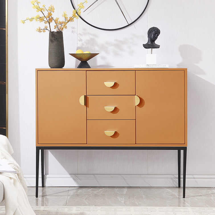 3-Drawer Engineered Wood Sideboard Glam Cabinets Credenza for Living Room