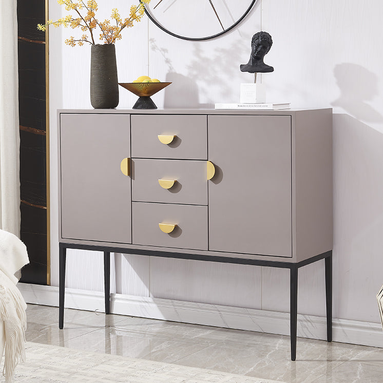 3-Drawer Engineered Wood Sideboard Glam Cabinets Credenza for Living Room