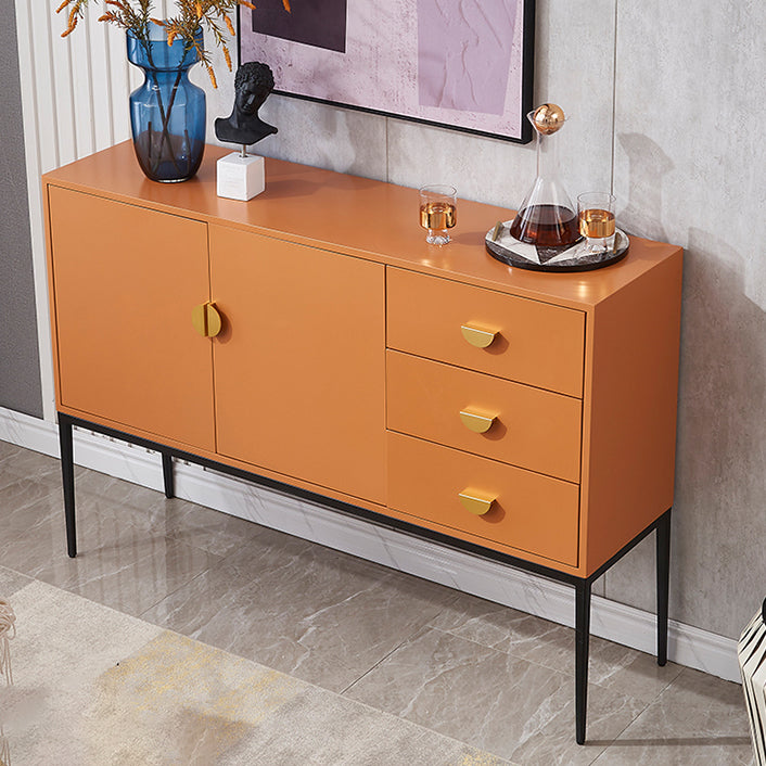 3-Drawer Engineered Wood Sideboard Glam Cabinets Credenza for Living Room