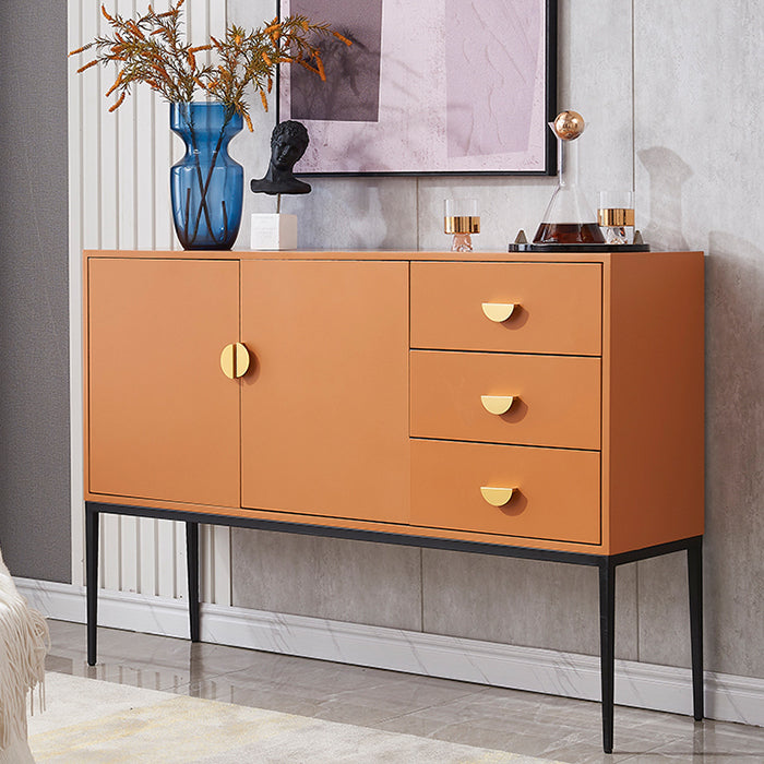 3-Drawer Engineered Wood Sideboard Glam Cabinets Credenza for Living Room