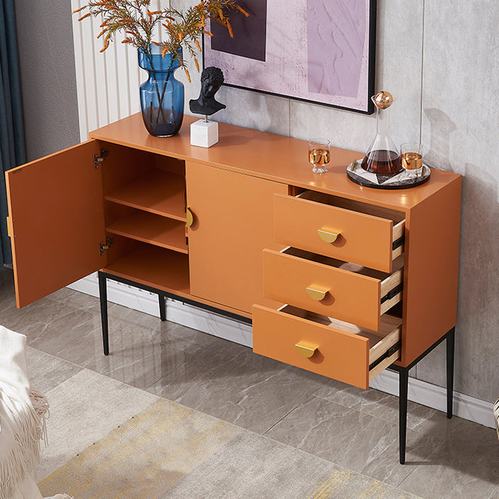 3-Drawer Engineered Wood Sideboard Glam Cabinets Credenza for Living Room