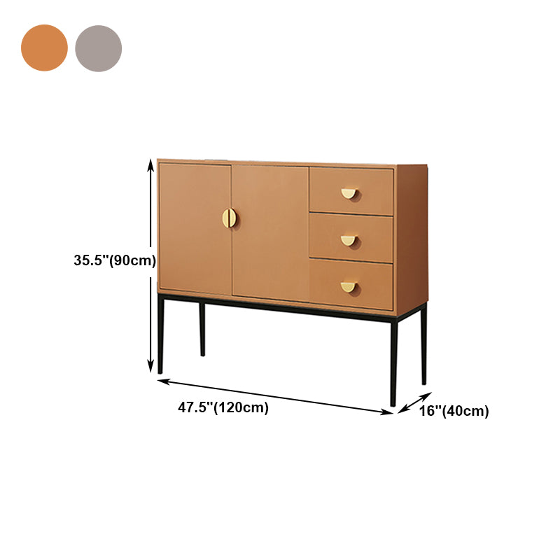 3-Drawer Engineered Wood Sideboard Glam Cabinets Credenza for Living Room