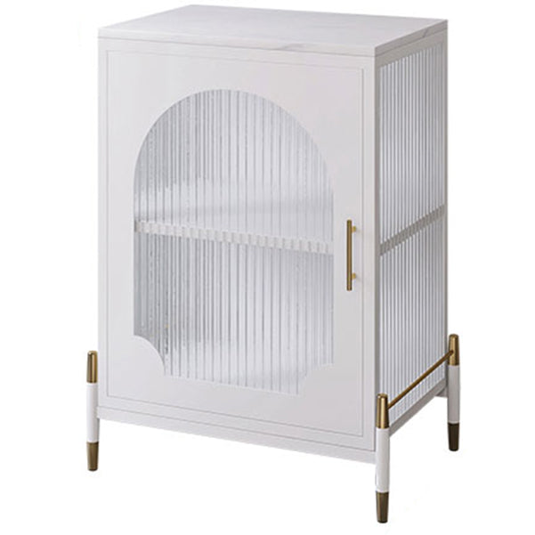 Glass Door Iron Sideboard Modern Server Cabinet with Storage for Living Room