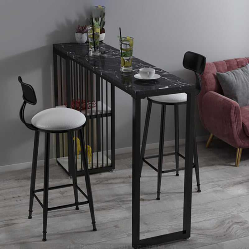 Modern Bar Table 42-inch Height Artificial Marble Top Bistro Table