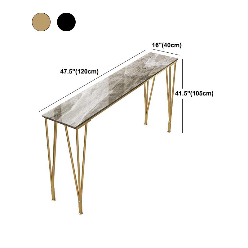 Rectangle Bar Dining Table Contemporary Bar Table with 4 Legs