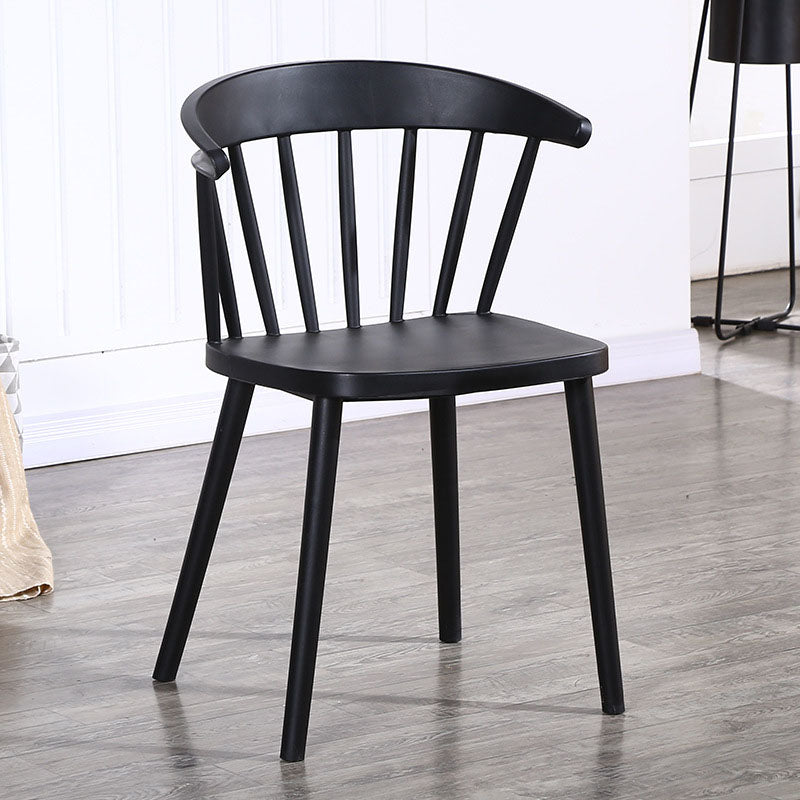 Scandinavian Plastic Side Chair Windsor Back Indoor-Outdoor Chair