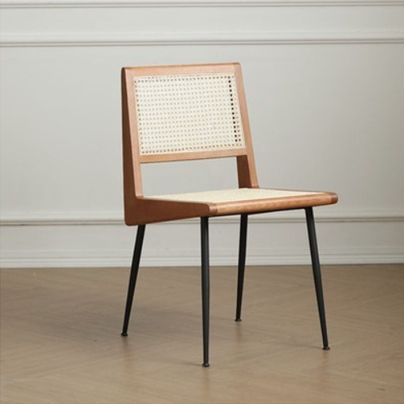 Modern Style Rattan Side Chair Cane Back Dining Side Chair for Dining Room